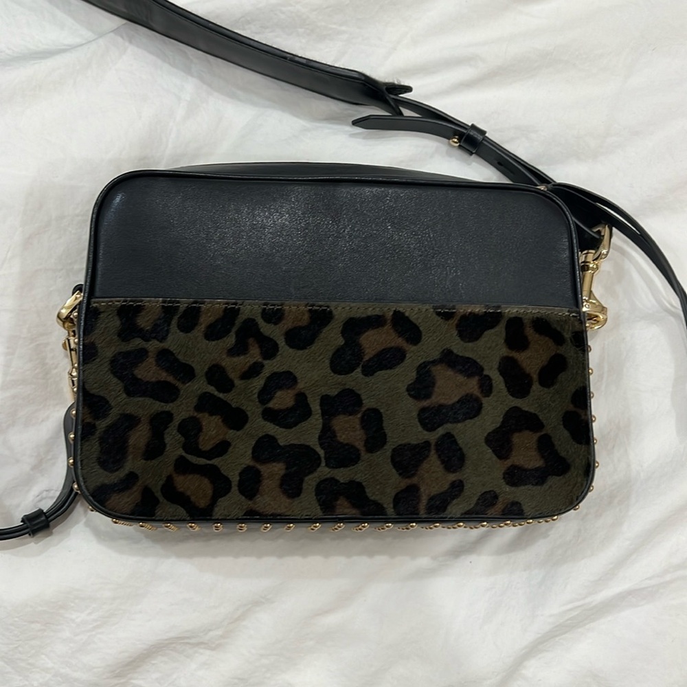 Anine Bing Alice Bag (green leopard)